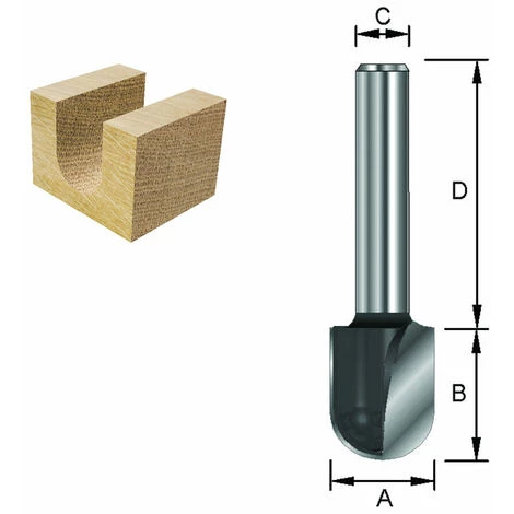ENT EUROPEAN NORM TOOLS ENT 12601 Wasserrinnenfräser HW (HM), Schaft (C) 12 Mm, Durchmesser (A) 9,5 Mm, B 12,7 Mm, R 4,76 Mm, D 40 Mm 4 ENT EUROPEAN NORM TOOLS ENT 12601 Wasserrinnenfräser HW (HM), Schaft (C) 12 Mm, Durchmesser (A) 9,5 Mm, B 12,7 Mm, R 4,76 Mm, D 40 Mm – Bild 2