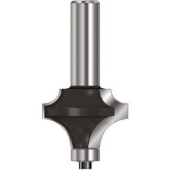 ENT EUROPEAN NORM TOOLS ENT 14560 Duo-Radienfräser HW (HM), Schaft (C) 8 Mm, Durchmesser (A) 38,1 Mm, B 25,4 Mm, R1=6,35 Mm, R2=12,7 Mm, D 32 Mm, Mit Kugellager