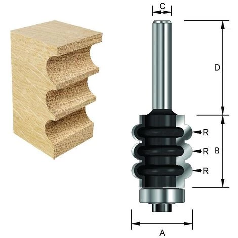 ENT EUROPEAN NORM TOOLS ENT 14860 Dekorativer Profilfräser HW (HM), Schaft (C) 8 Mm, Durchmesser (A) 22,2 Mm, B 25,4 Mm, R 3,2 Mm, D 32 Mm, Mit Kugellager, Konkav 4 ENT EUROPEAN NORM TOOLS ENT 14860 Dekorativer Profilfräser HW (HM), Schaft (C) 8 Mm, Durchmesser (A) 22,2 Mm, B 25,4 Mm, R 3,2 Mm, D 32 Mm, Mit Kugellager, Konkav – Bild 2