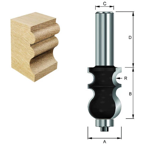 ENT EUROPEAN NORM TOOLS ENT 15480 Dekorativer Langprofilfräser HW (HM), Schaft (C) 8 Mm, Durchmesser (A) 17,5 Mm, B 25,4 Mm, R 3,2 Mm, D 32 Mm, Mit Kugellager 4 ENT EUROPEAN NORM TOOLS ENT 15480 Dekorativer Langprofilfräser HW (HM), Schaft (C) 8 Mm, Durchmesser (A) 17,5 Mm, B 25,4 Mm, R 3,2 Mm, D 32 Mm, Mit Kugellager – Bild 2