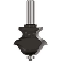 ENT EUROPEAN NORM TOOLS ENT 15540 Multiformfräser HW (HM), Schaft (C) 12 Mm, Durchmesser (A) 49,7 Mm, B 44 Mm, R1=6 Mm, R2=8 Mm, R3=8 Mm, D 40 Mm, Mit Kugellager