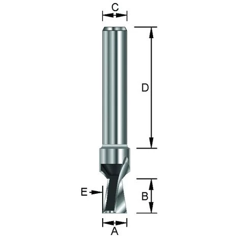 ENT EUROPEAN NORM TOOLS ENT 15960 Gratfräser HW (HM), Schaft (C) 8 Mm, Durchmesser (A) 6,35 Mm, B 7,9 Mm, E 7,5°, D 32 Mm, Ohne Vorschneider 5 ENT EUROPEAN NORM TOOLS ENT 15960 Gratfräser HW (HM), Schaft (C) 8 Mm, Durchmesser (A) 6,35 Mm, B 7,9 Mm, E 7,5°, D 32 Mm, Ohne Vorschneider – Bild 3
