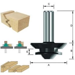 ENT EUROPEAN NORM TOOLS ENT 16380 Gehrungs-Verleimfräser HW (HM), Schaft (C) 8 Mm, Durchmesser (A) 38,1 Mm, B 12,7 Mm, E 6 Mm, D 32 Mm Holzstärken Von 8 Bis 12 Mm -Verkauf von Planfräsen, Nuten und Fasen 11694950 2
