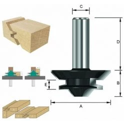 ENT EUROPEAN NORM TOOLS ENT 16401 Gehrungs-Verleimfräser HW (HM), Schaft (C) 12 Mm, Durchmesser (A) 44,45 Mm, B 19 Mm, E 7,5 Mm, D 40 Mm -Verkauf von Planfräsen, Nuten und Fasen 11694953 2