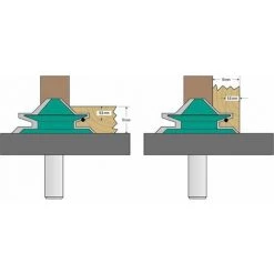 ENT EUROPEAN NORM TOOLS ENT 16401 Gehrungs-Verleimfräser HW (HM), Schaft (C) 12 Mm, Durchmesser (A) 44,45 Mm, B 19 Mm, E 7,5 Mm, D 40 Mm -Verkauf von Planfräsen, Nuten und Fasen 11694953 3