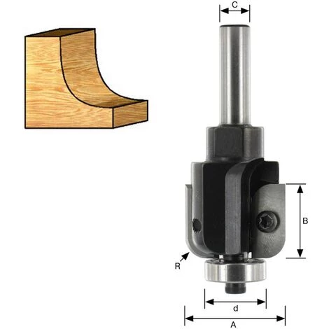 ENT EUROPEAN NORM TOOLS ENT 20352 Wendeplatten Hohlkehlfräser HW (HM), Schaft (C) 8 Mm, Durchmesser (A) 32 Mm, B 24 Mm, R 8 Mm, (d) 16/10 Mm, Mit Kugellager 4 ENT EUROPEAN NORM TOOLS ENT 20352 Wendeplatten Hohlkehlfräser HW (HM), Schaft (C) 8 Mm, Durchmesser (A) 32 Mm, B 24 Mm, R 8 Mm, (d) 16/10 Mm, Mit Kugellager – Bild 2