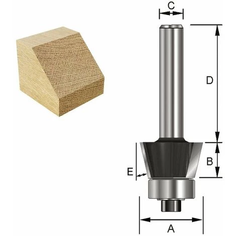 ENT EUROPEAN NORM TOOLS ENT 13740 Fasefräser HW (HM), Schaft (C) 8 Mm, Durchmesser (A) 17,2 Mm, B 9,5 Mm, E 15°, D 32 Mm, Mit Kugellager 4 ENT EUROPEAN NORM TOOLS ENT 13740 Fasefräser HW (HM), Schaft (C) 8 Mm, Durchmesser (A) 17,2 Mm, B 9,5 Mm, E 15°, D 32 Mm, Mit Kugellager – Bild 2
