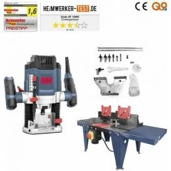 GÜDE® Güde Oberfräse OF 1200 E Mit Oberfräsentisch Fräsmaschine Set Mit Zubehör Fräse