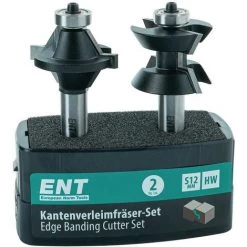ENT EUROPEAN NORM TOOLS ENT 16478 2-tlg. Kantenverleimfräser-Set Für Stabile Leimverbindungen HW (HM), Schaft (S) 12 Mm