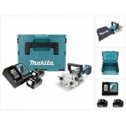 Makita BPJ 180 RFJ Akku Nutfräse 18V + 2x Akku 3,0Ah + Schnellladegerät + Makpac