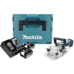 Makita BPJ 180 RFJ Akku Nutfräse 18V + 2x Akku 3,0Ah + Schnellladegerät + Makpac -Verkauf von Planfräsen, Nuten und Fasen 30480396 4