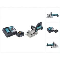 Makita DPJ 180 RG1 Akku Nutfräse 18 V 100 Mm + 1x Akku 6,0 Ah + Ladegerät