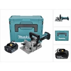 Makita DPJ 180 F1J Akku Nutfräse 18 V 100 Mm + 1x Akku 3,0 Ah + Makpac - Ohne Ladegerät