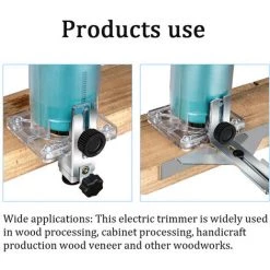 ASUPERMALL 450W Hand Holzbearbeitung Elektrische Trimmmaschine Multifunktionale Elektromechanische Holzfrasen Gravieren Schlitzmaschine Burstenmotor Holz Router Werkzeug - Modell:EU-Stecker -Verkauf von Planfräsen, Nuten und Fasen 44191389 5