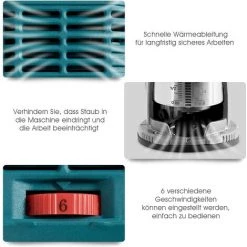 GOPLUS Oberfraese, Elektrische Handschneidemaschine Set, Hand Trimmer Router Für Holzbearbeitung, 710 W, Spannzange φ 6 Und 8 Mm, 6 Geschwindigkeiten Verstellbar, 4 Verschiedenen Basen -Verkauf von Planfräsen, Nuten und Fasen 50199643 4