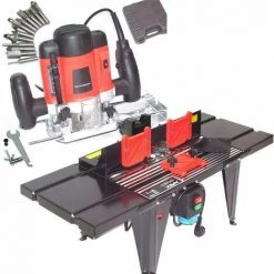 APEX 55692 Oberfräse 1300W Fräse Satz + 55693 Oberfräsentisch Frästisch Fräsertisch