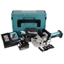 Makita DPJ 180 RTJ 18 V Li-Ion Akku Nutfräse Im Makpac + 2 X 5,0 Ah Akku + Ladegerät -Verkauf von Planfräsen, Nuten und Fasen 51274381 3