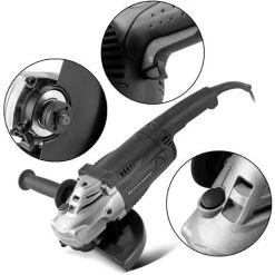 STAHLWERK WS-2400 ST Winkelschleifer 230 Mm Mit 2.400 Watt Und Variabel Einstellbarer Drehzahl Von 2.000 - 8.000 U/min Zum Schleifen Und Trennen Von Metall, Stein Und Fliesen