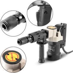 STAHLWERK AH-900 ST Abbruchhammer Mit 900 Watt, 2.900 U/min Und 8 Joule Schlagkraft Für Stemmarbeiten In Haus, Garten Und Auf Der Baustelle