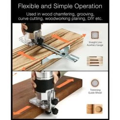 TOPSHAK TS-ET1 Kabelgebundener Elektrischer Trimmer 800 W Holzschneidemaschine -Verkauf von Planfräsen, Nuten und Fasen 53922246 5
