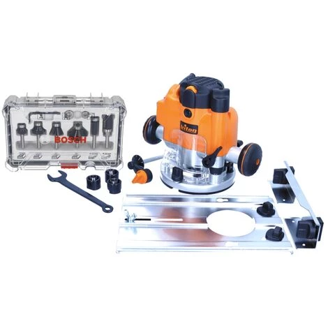 Triton JOF001 Oberfräse 1010 Watt 59 Mm Hub + Anschlag + 6 Tlg. Fräser Set 4 Triton JOF001 Oberfräse 1010 Watt 59 Mm Hub + Anschlag + 6 Tlg. Fräser Set – Bild 2