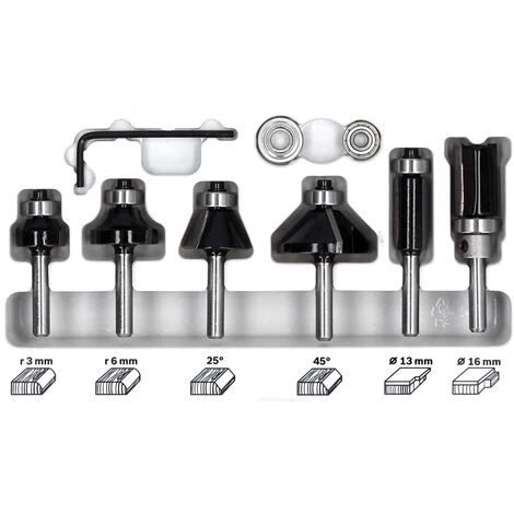 Triton JOF001 Oberfräse 1010 Watt 59 Mm Hub + Anschlag + 6 Tlg. Fräser Set 6 Triton JOF001 Oberfräse 1010 Watt 59 Mm Hub + Anschlag + 6 Tlg. Fräser Set – Bild 4