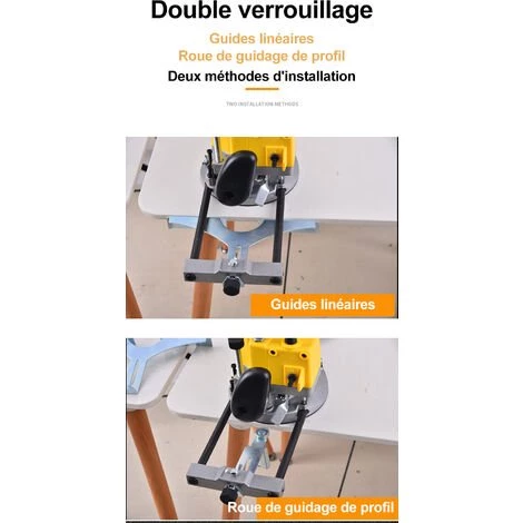 BLACKPINE – Multifunktions-Oberfräsen-Trimmer-Kit 1580 W, 10000 U/min, 6 Variable Geschwindigkeiten, Spannzange: 6 Mm, 8 Mm, 12 Mm, Mit 10 Zubehörteilen 5 BLACKPINE – Multifunktions-Oberfräsen-Trimmer-Kit 1580 W, 10000 U/min, 6 Variable Geschwindigkeiten, Spannzange: 6 Mm, 8 Mm, 12 Mm, Mit 10 Zubehörteilen – Bild 3