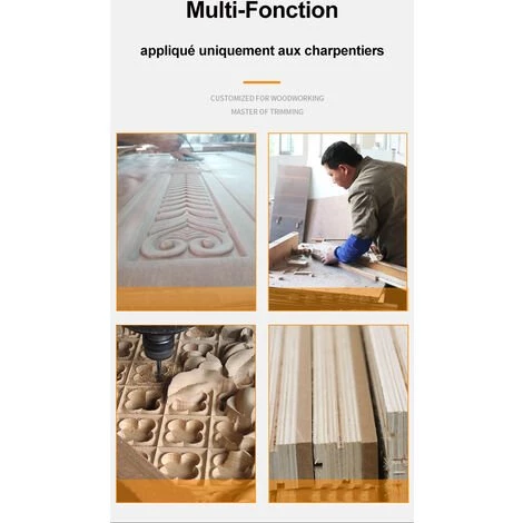 BLACKPINE – Multifunktions-Oberfräsen-Trimmer-Kit 1580 W, 10000 U/min, 6 Variable Geschwindigkeiten, Spannzange: 6 Mm, 8 Mm, 12 Mm, Mit 10 Zubehörteilen 6 BLACKPINE – Multifunktions-Oberfräsen-Trimmer-Kit 1580 W, 10000 U/min, 6 Variable Geschwindigkeiten, Spannzange: 6 Mm, 8 Mm, 12 Mm, Mit 10 Zubehörteilen – Bild 4