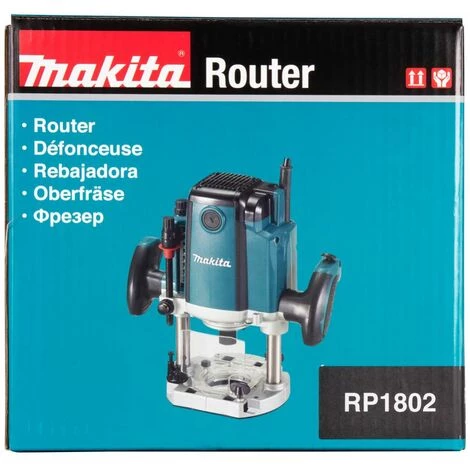 MAKITA Oberfräse RP1802XJ | 1.850 Watt Inkl. D-53556 12-teiligem Fräser-Set Im MAKPAC 4 MAKITA Oberfräse RP1802XJ | 1.850 Watt Inkl. D-53556 12-teiligem Fräser-Set Im MAKPAC – Bild 2