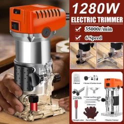 INSMA Electric Einhandfräse Trimmer Router Kanten Laminate Holzfräse Multifräse -Verkauf von Planfräsen, Nuten und Fasen 67272671 5