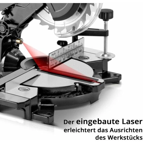 STAHLWERK KS-210 ST Kappsäge / Trennsäge / Gehrungssäge Mit 1200 Watt Und Zuschaltbarem Laser, Beidseitig Schwenkbar Bis 45 Grad Inklusive 210 Mm Präzisions-Sägeblatt 5 STAHLWERK KS-210 ST Kappsäge / Trennsäge / Gehrungssäge Mit 1200 Watt Und Zuschaltbarem Laser, Beidseitig Schwenkbar Bis 45 Grad Inklusive 210 Mm Präzisions-Sägeblatt – Bild 3