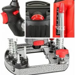 TECTAKE Oberfräse 1200W Mit 12 Fräsköpfen - Oberfräse, Fräsmaschine, Frästisch - Rot -Verkauf von Planfräsen, Nuten und Fasen 7500574 5