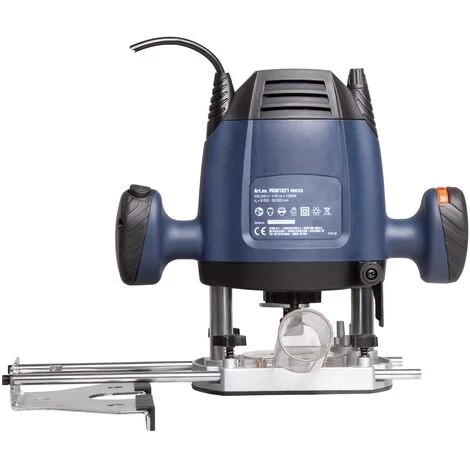 FERM Oberfräse 6,8 Mm - 1200W - Variable Geschwindigkeit - 3m Kabel - Inkl. 3-teiliges Fräserset, Kopierring, Parallelführung Und Übergabepunkt 4 FERM Oberfräse 6,8 Mm - 1200W - Variable Geschwindigkeit - 3m Kabel - Inkl. 3-teiliges Fräserset, Kopierring, Parallelführung Und Übergabepunkt – Bild 2